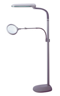 Ott Lite floor lamp with magnifyer attachment (sold separately)