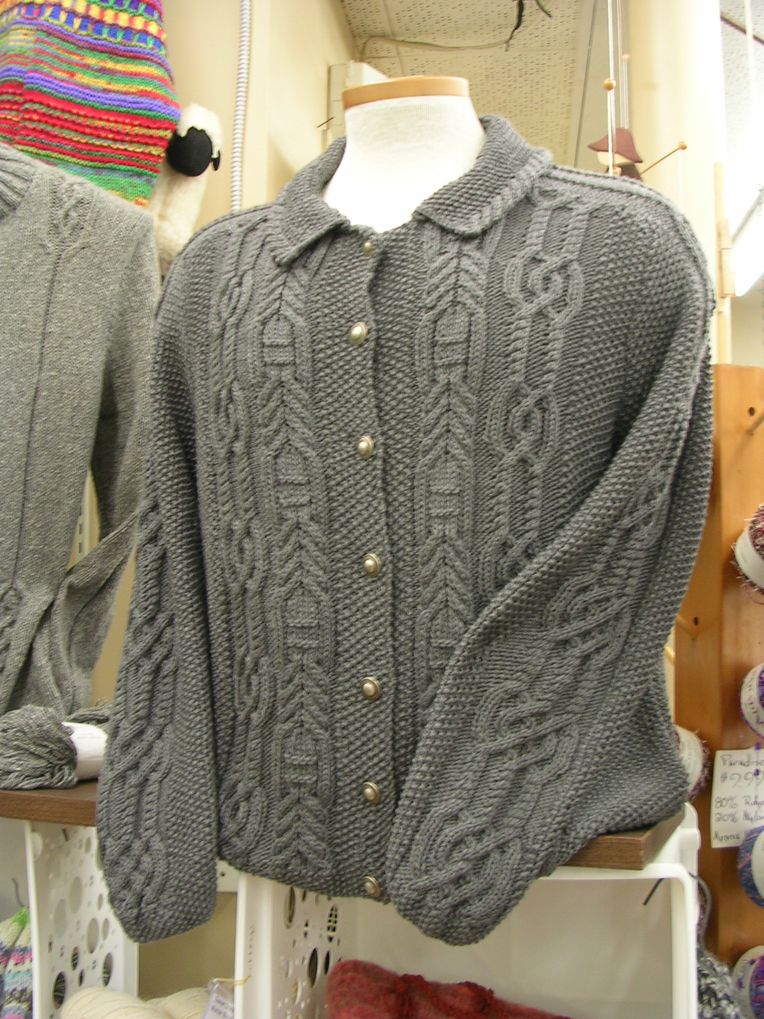 Front view of winning sweater